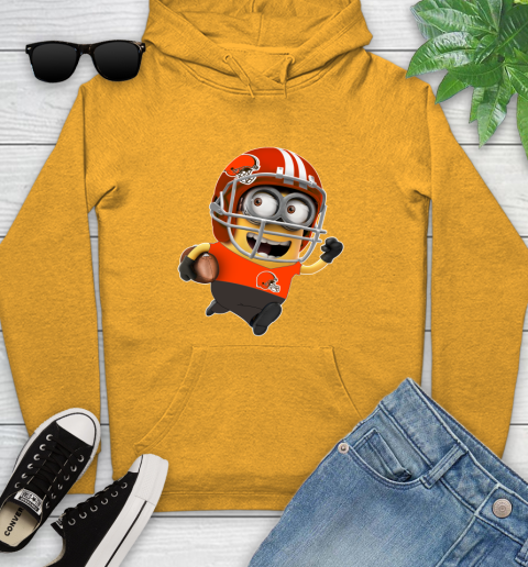NFL Cleveland Browns Minions Disney Football Sports Youth Hoodie 3