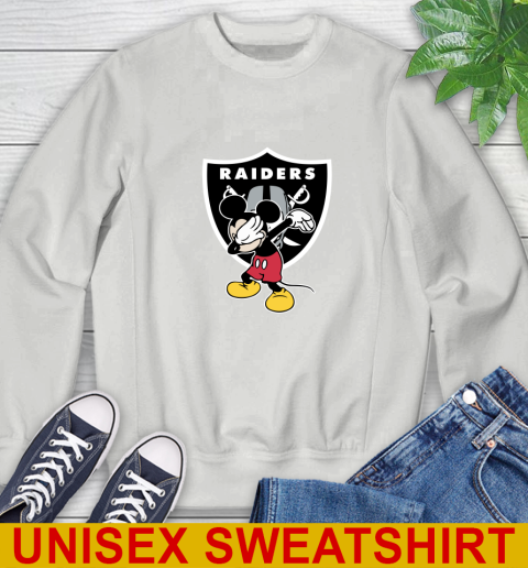 Oakland Raiders NFL Football Dabbing Mickey Disney Sports Sweatshirt 5