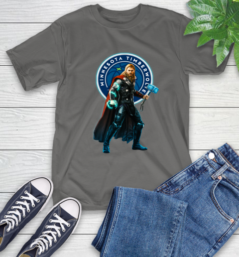 NBA Thor Avengers Endgame Basketball Minnesota Timberwolves T-Shirt 9