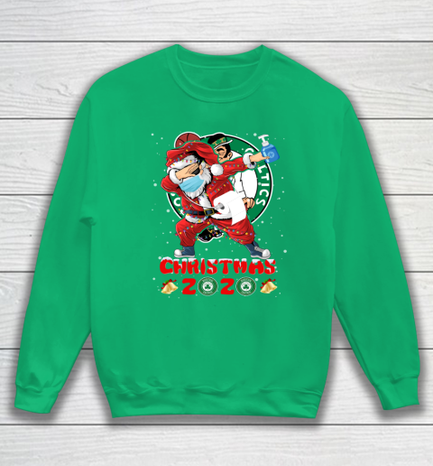 Boston Celtics Funny Santa Claus Dabbing Christmas 2020 NBA Sweatshirt 5