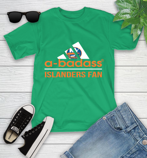 NHL A Badass New York Islanders Fan Adidas Hockey Sports Youth T-Shirt 8