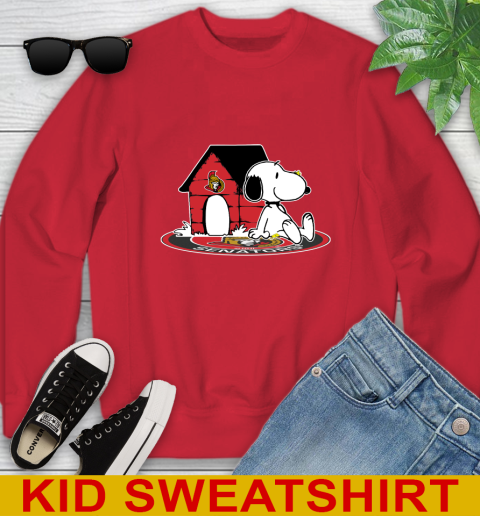 NHL Hockey Ottawa Senators Snoopy The Peanuts Movie Shirt Youth Sweatshirt 8
