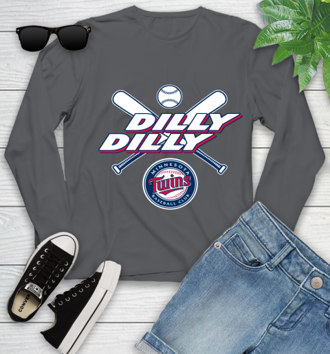 MLB Minnesota Twins Dilly Dilly Baseball Sports Youth Long Sleeve 8