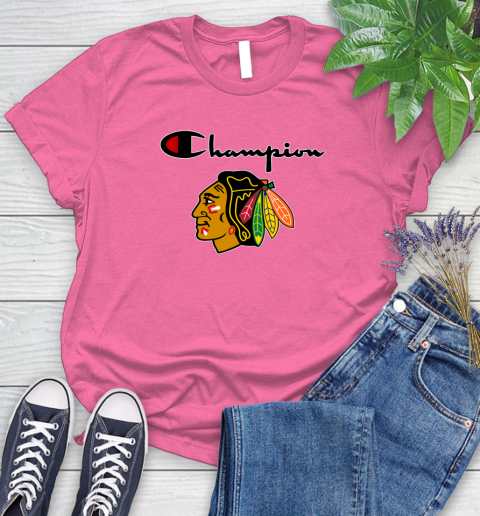 NHL Hockey Chicago Blackhawks Champion Shirt Women's T-Shirt 11