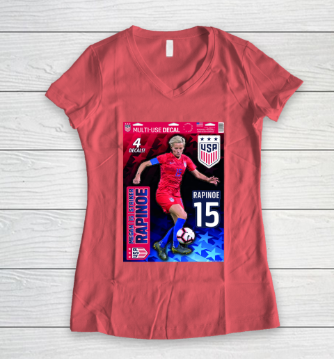 Megan Rapinoe USA Team 15 Women's V-Neck T-Shirt 4