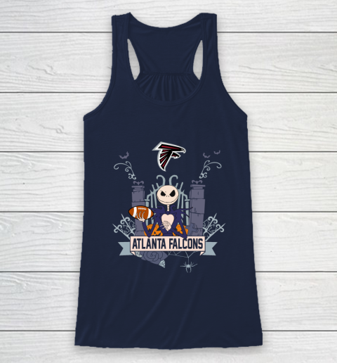 NFL Atlanta Falcons Football Jack Skellington Halloween Racerback Tank 8