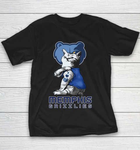NBA Basketball My Cat Loves Memphis Grizzlies Youth T-Shirt