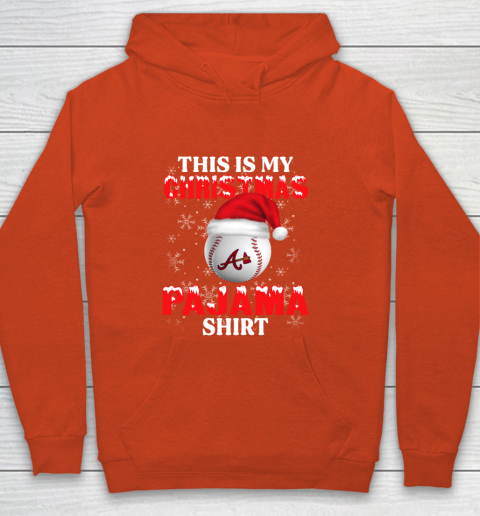 Atlanta Braves This Is My Christmas Pajama Shirt MLB Youth Hoodie 3
