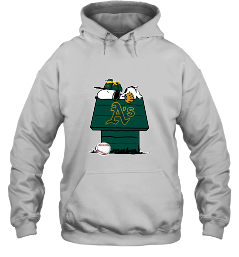 Oakland Athletics Snoopy And Woodstock Resting Together MLB Hoodie