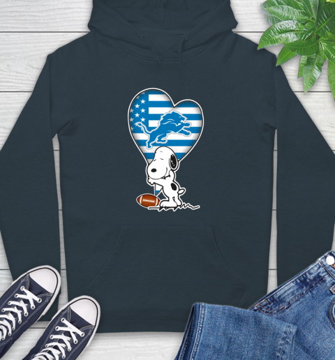 Detroit Lions NFL Football The Peanuts Movie Adorable Snoopy Hoodie 7