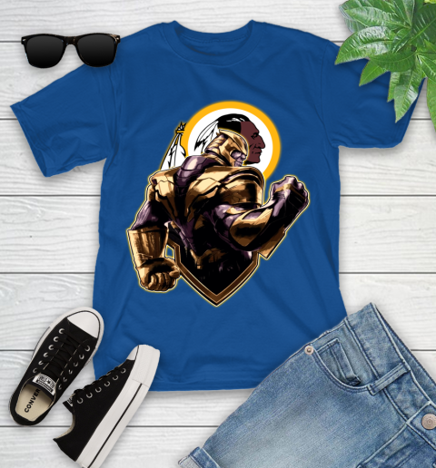 NFL Thanos Avengers Endgame Football Sports Washington Redskins Youth T-Shirt 9