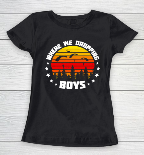Fortnite Tshirt Where We Dropping Boys Vintage Women's T-Shirt