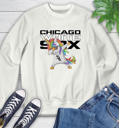 Chicago White Sox MLB Baseball Funny Unicorn Dabbing Sports Sweatshirt