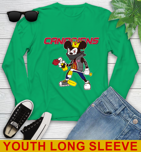 Montreal Canadiens NHL Hockey Mickey Peace Sign Sports Youth Long Sleeve 7