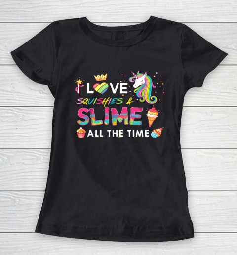 Love Squishies Slime Time Rainbow Unicorn Narwhal Women's T-Shirt