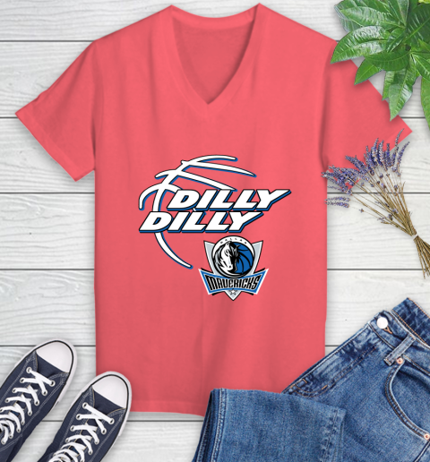NBA Dallas Mavericks Dilly Dilly Basketball Sports Women's V-Neck T-Shirt 6