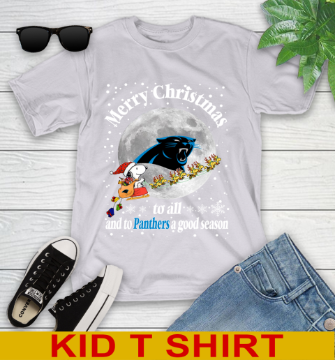 Carolina Panthers Merry Christmas To All And To Panthers A Good Season NFL Football Sports Youth T-Shirt 4