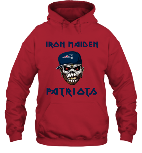 NFL New England Patriots Iron Maiden Rock Band Music Football Sports 9nJvzv4VCXZ hoodie 23 95 151514 front red