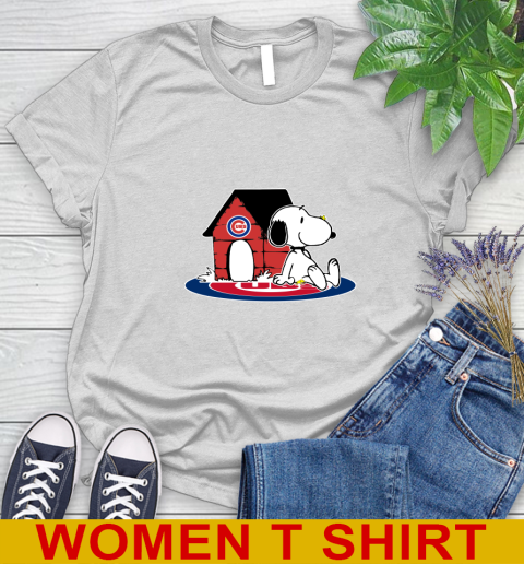 MLB Baseball Chicago Cubs Snoopy The Peanuts Movie Shirt Women's T-Shirt