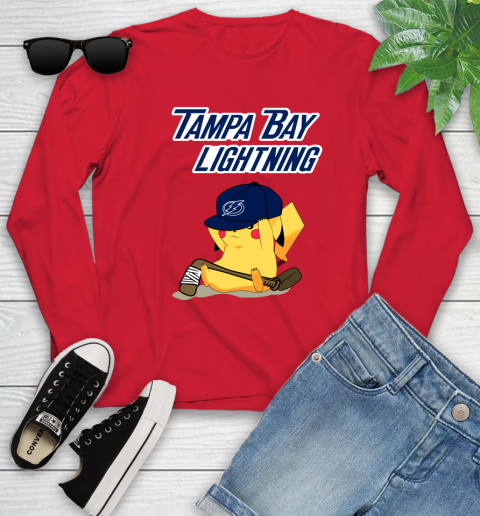 NHL Pikachu Hockey Sports Tampa Bay Lightning Youth Long Sleeve 11