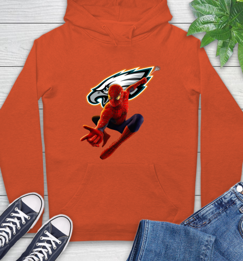 NFL Spider Man Avengers Endgame Football Philadelphia Eagles Hoodie 5