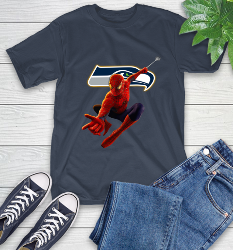 NFL Spider Man Avengers Endgame Football Seattle Seahawks T-Shirt 4
