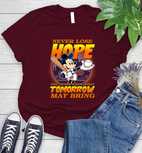 New York Mets MLB Baseball Mickey Disney Never Lose Hope Women's T-Shirt 7