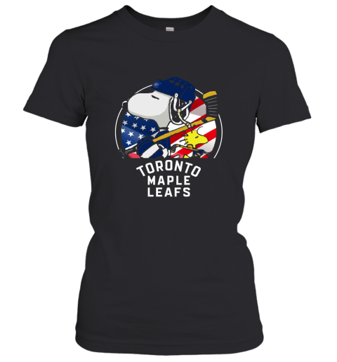 Toronto Mapples Leafs Ice Hockey Snoopy And Woodstock NHL Women's T-Shirt