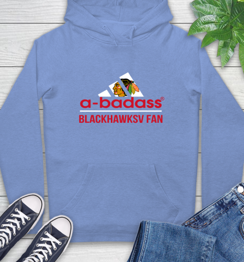 NHL A Badass Chicago Blackhawks Fan Adidas Hockey Sports Hoodie 11