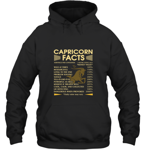 Capricorn Facts Awesome Zodiac Sign Daily Value Hoodie