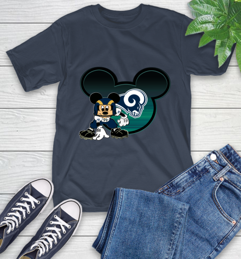NFL Los Angeles Rams Mickey Mouse Disney Football T Shirt T-Shirt 4