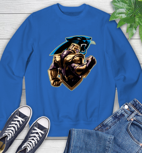 NFL Thanos Avengers Endgame Football Sports Carolina Panthers Sweatshirt 8