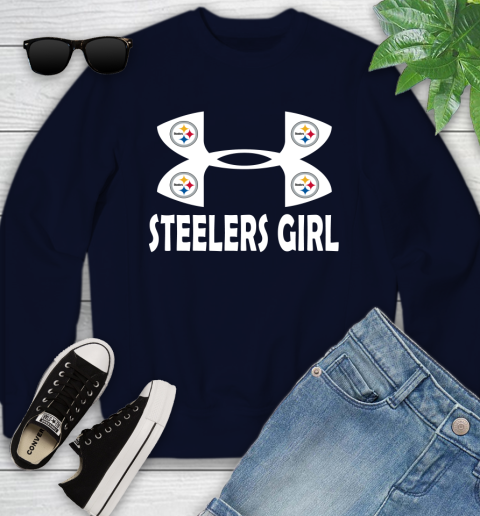NFL Pittsburgh Steelers Girl Under Armour Football Sports Youth Sweatshirt 2