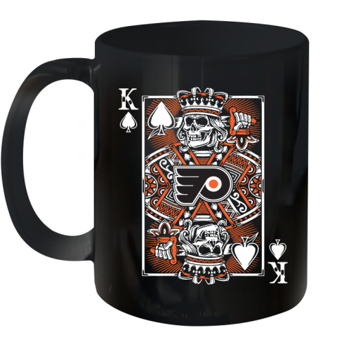 Philadelphia Flyers NHL Hockey The King Of Spades Death Cards Shirt Ceramic Mug 11oz