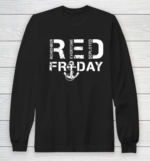 On Fridays We Wear Red Friday Military Navy Soldiers Long Sleeve T-Shirt