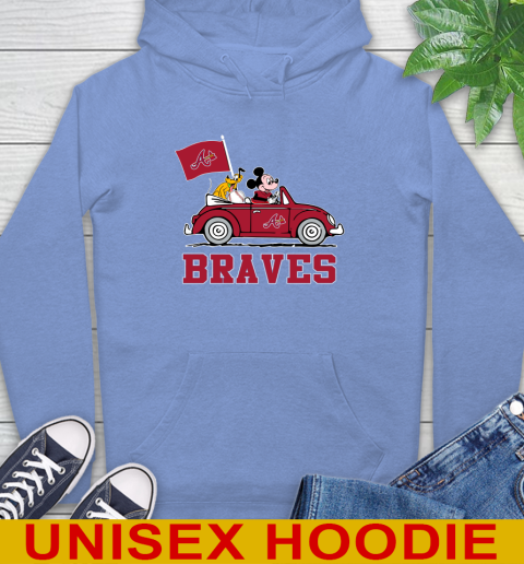 MLB Baseball Atlanta Braves Pluto Mickey Driving Disney Shirt Hoodie 11