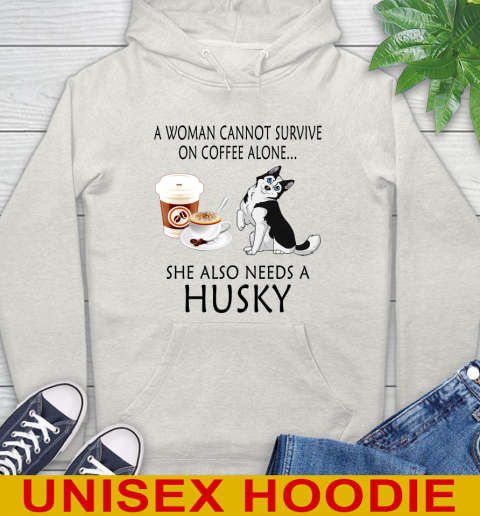 Women cannot survive on coffee alone she also need a HUSKY tshirt 23