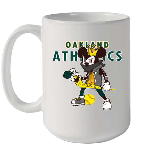 Oakland Athletics MLB Baseball Mickey Peace Sign Sports Ceramic Mug 15oz