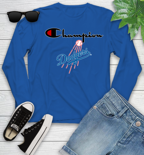 MLB Baseball Los Angeles Dodgers Champion Shirt Youth Long Sleeve 7