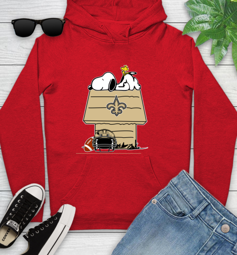 New Orleans Saints NFL Football Snoopy Woodstock The Peanuts Movie Youth Hoodie 11