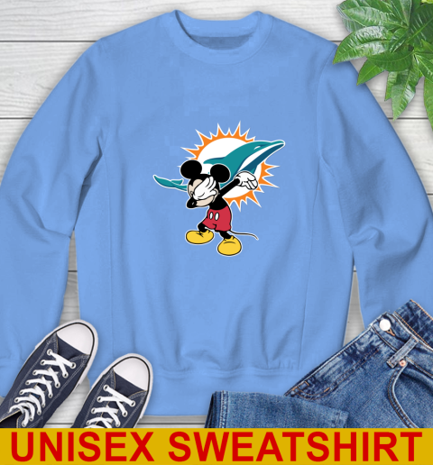 Miami Dolphins NFL Football Dabbing Mickey Disney Sports Sweatshirt 11