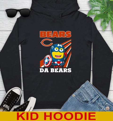 NFL Football Chicago Bears Captain America Marvel Avengers Minion Shirt Youth Hoodie