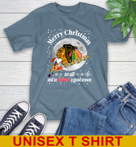 Chicago Blackhawks Merry Christmas To All And To Blackhawks A Good Season NHL Hockey Sports T-Shirt 8