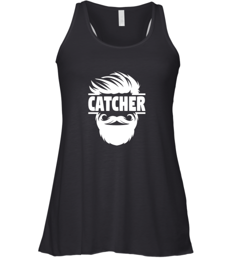 Bearded Baseball Catcher Racerback Tank