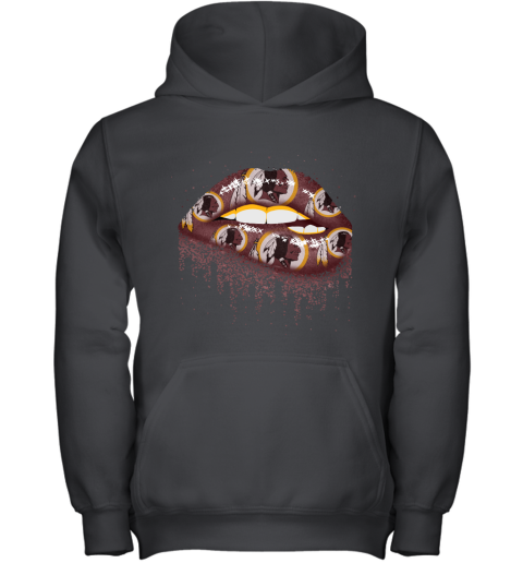 Biting Glossy Lips Sexy Washington Redskins NFL Football Youth Hoodie