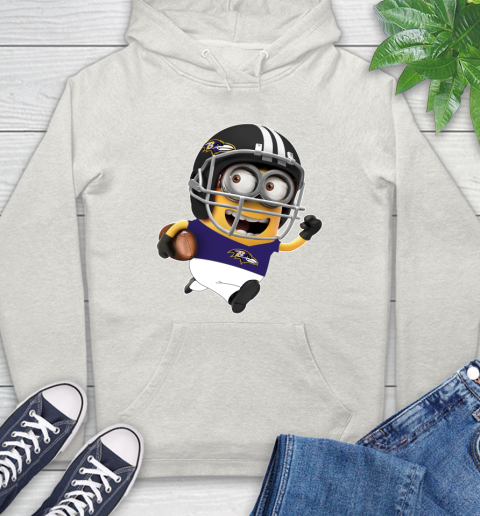 NFL Baltimore Ravens Minions Disney Football Sports Hoodie 12