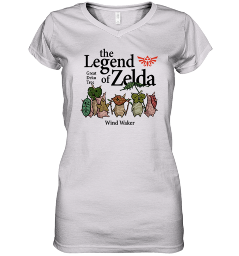 Nintendo The Legend Of Zelda The Wind Waker Korok Premium Women's V-Neck T-Shirt