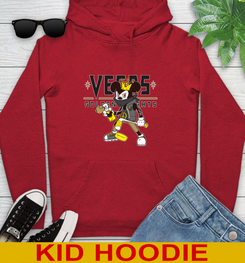 Vegas Golden Knights NHL Hockey Mickey Peace Sign Sports Youth Hoodie 11