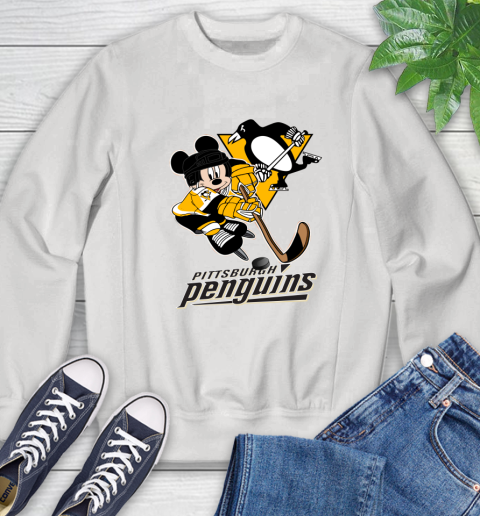 NHL Pittsburgh Penguins Mickey Mouse Disney Hockey T Shirt Sweatshirt