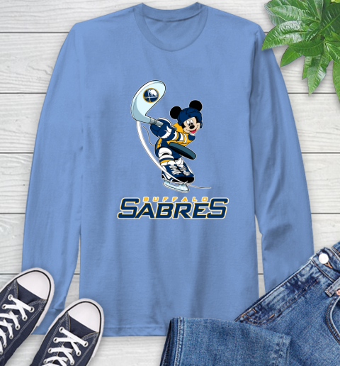 NHL Hockey Buffalo Sabres Cheerful Mickey Mouse Shirt Long Sleeve T-Shirt - Image 13